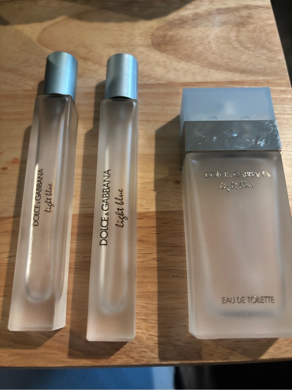 Dolce & Gabbana Light Blue & Valentino empties